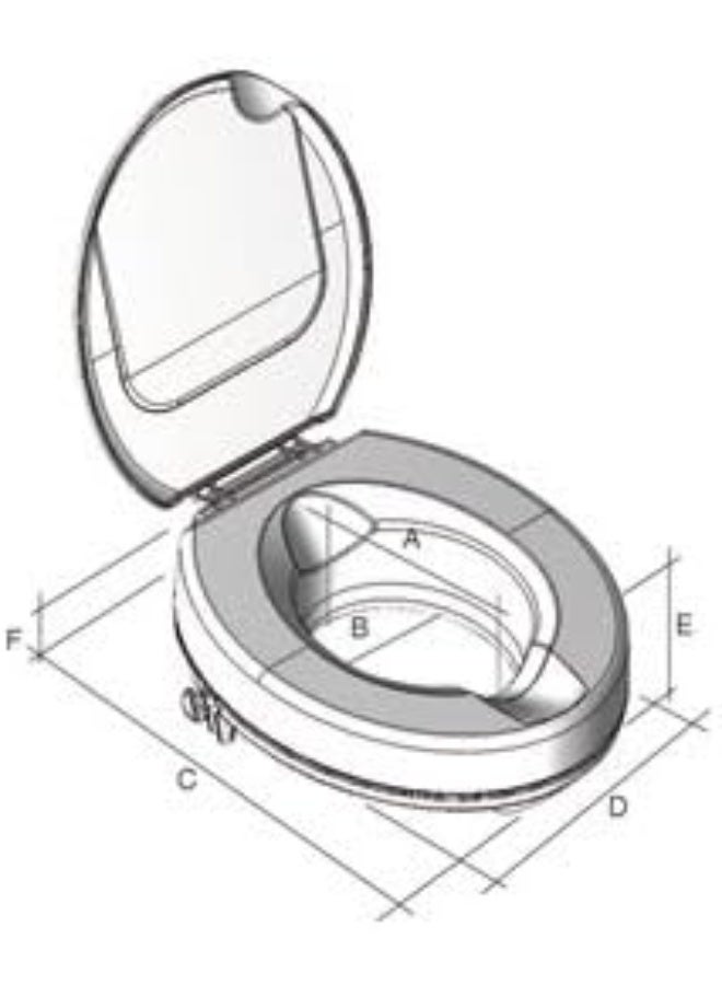 Elderly and disabled people with special needs - 10cm height medical toilet lift for easier and safer sitting and standing - Image 4