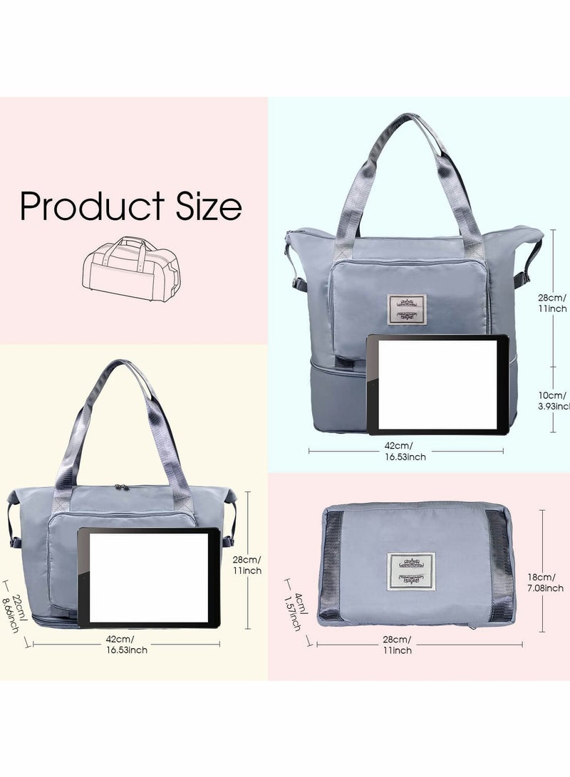 SOLARAE Large Capacity Foldable Travel Bag with Dry and Wet Separation - Versatile Shoulder Bag for All Your Travel Needs - Image 4