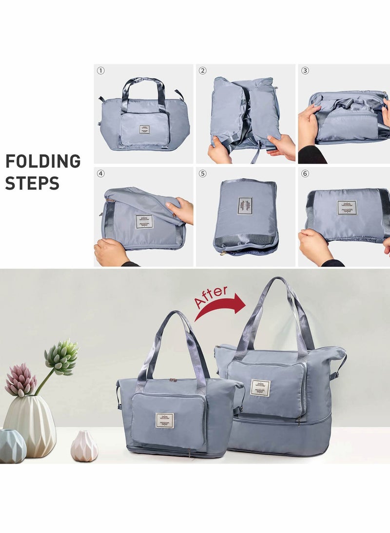 SOLARAE Large Capacity Foldable Travel Bag with Dry and Wet Separation - Versatile Shoulder Bag for All Your Travel Needs - Image 2