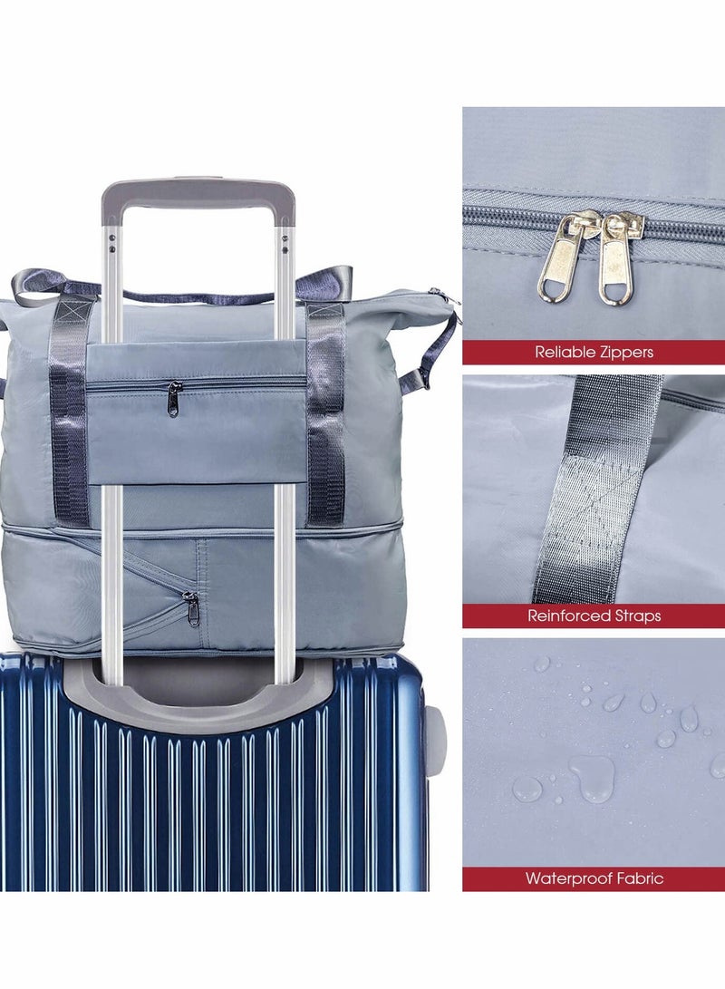 SOLARAE Large Capacity Foldable Travel Bag with Dry and Wet Separation - Versatile Shoulder Bag for All Your Travel Needs - Image 5