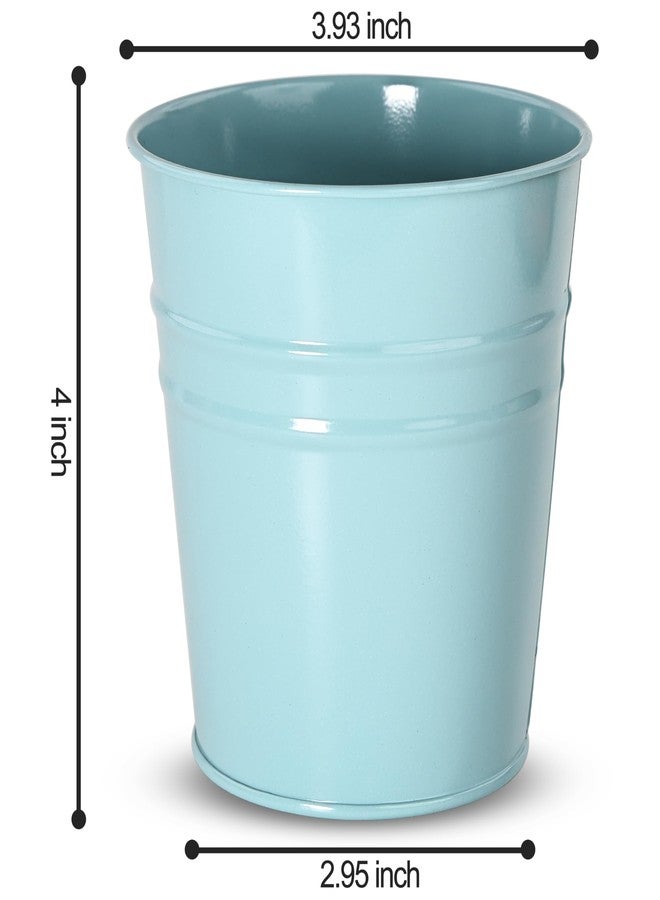 OKOMATCH Pen Holder Cups for Desk,Metal Pencil Holder,Marker Pen Storage Holder Desktop Stationery Organizer Makeup Brush Holders, Desk Accessories & Workspace Organizers for Office School Home -2 Pack (Blue) - Image 2