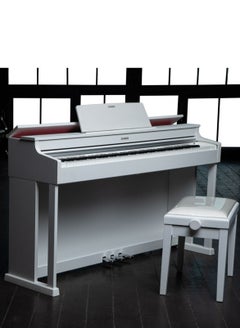 CASIO Celviano AP-470WE Digital Piano - White - 88 Keys - AiR Sound Source - 22 Tones - 20W＋20W - Polyphony 256 with Adjustable Piano Bench  - Image 3