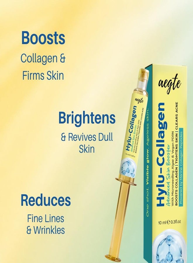 آيجت معزز البشرة المتقدم Aegte Hylu-Collagen مع الطحالب بتقنية الوخز بالإبر الدقيقة ومكونات نباتية PDRN 10 مل - Image 3