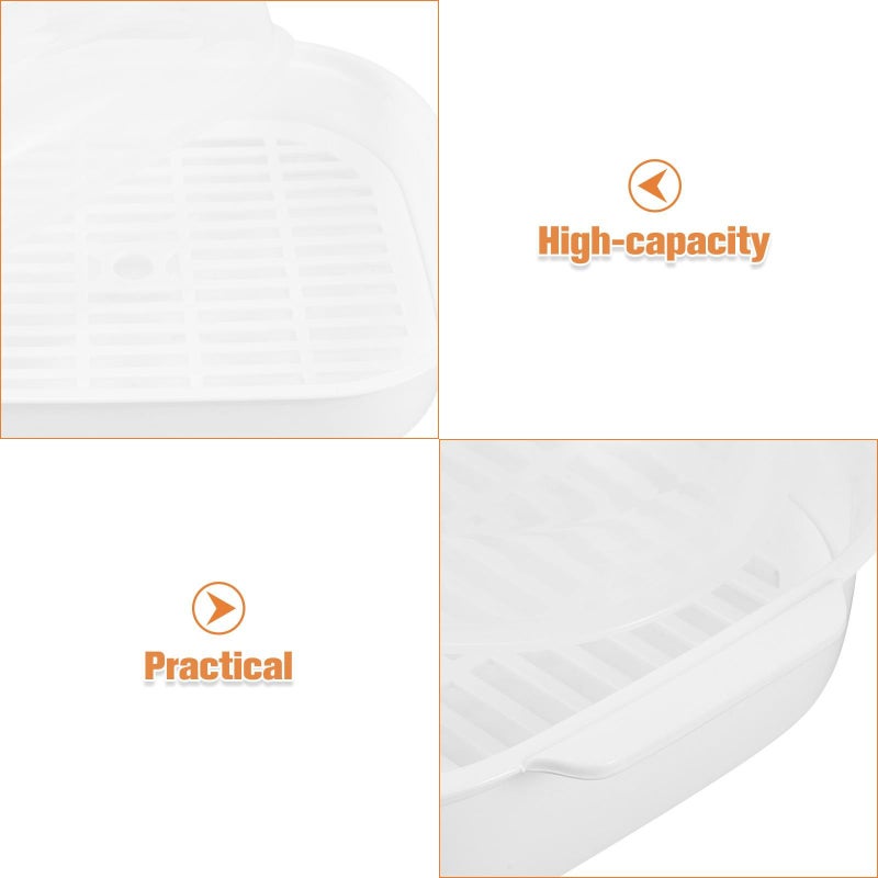 Large Microwave Vegetable Steamer Basket With Lid Heat Resistant Plastic For Healthy Cooking - Image 4