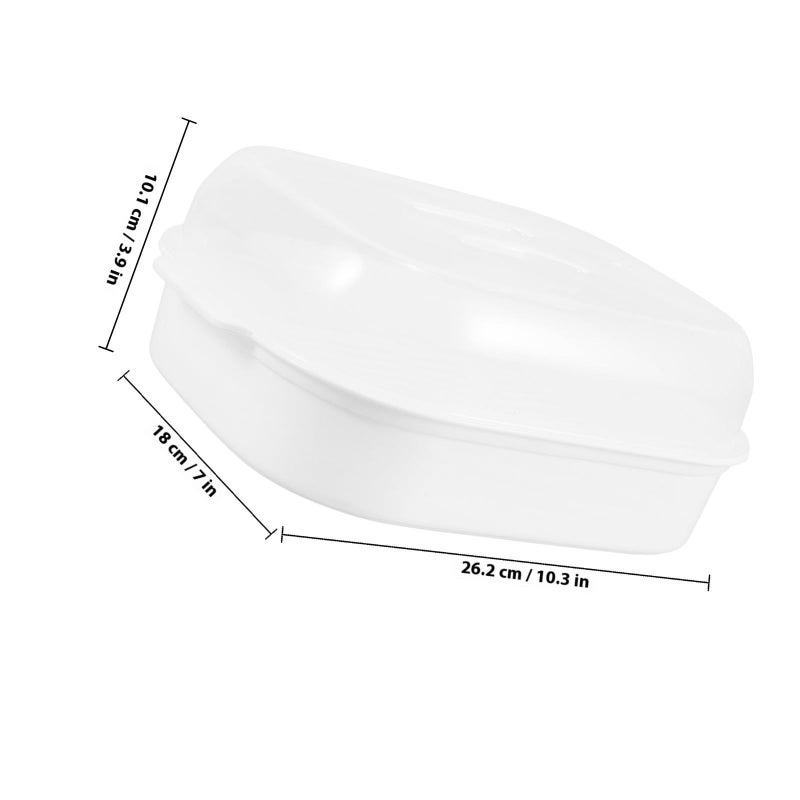 Large Microwave Vegetable Steamer Basket With Lid Heat Resistant Plastic For Healthy Cooking - Image 3