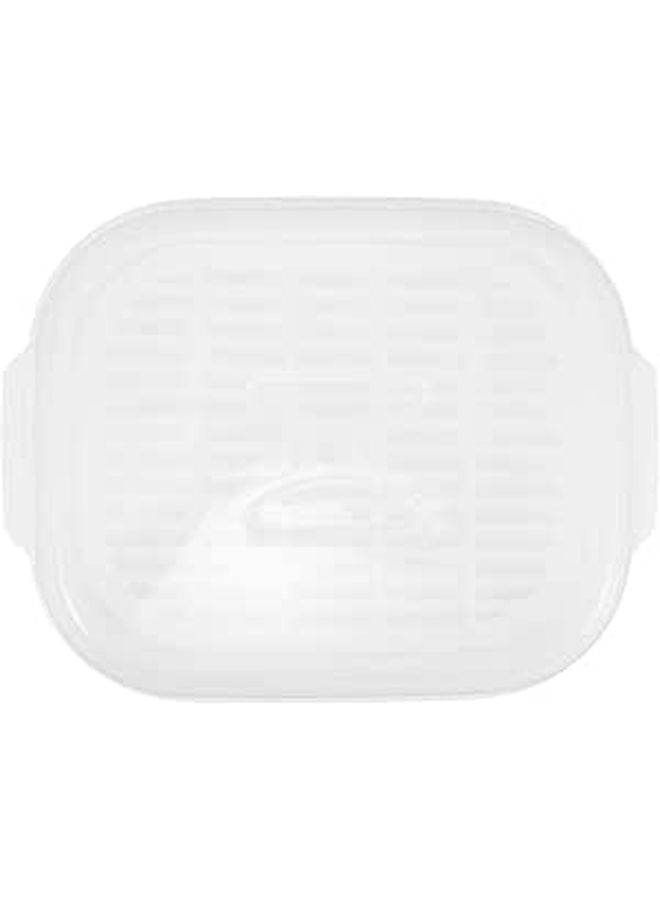 Large Microwave Vegetable Steamer Basket With Lid Heat Resistant Plastic For Healthy Cooking - Image 1