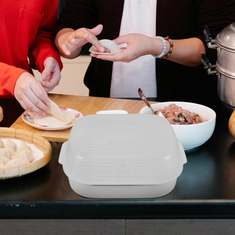 Large Microwave Vegetable Steamer Basket With Lid Heat Resistant Plastic For Healthy Cooking - Image 5