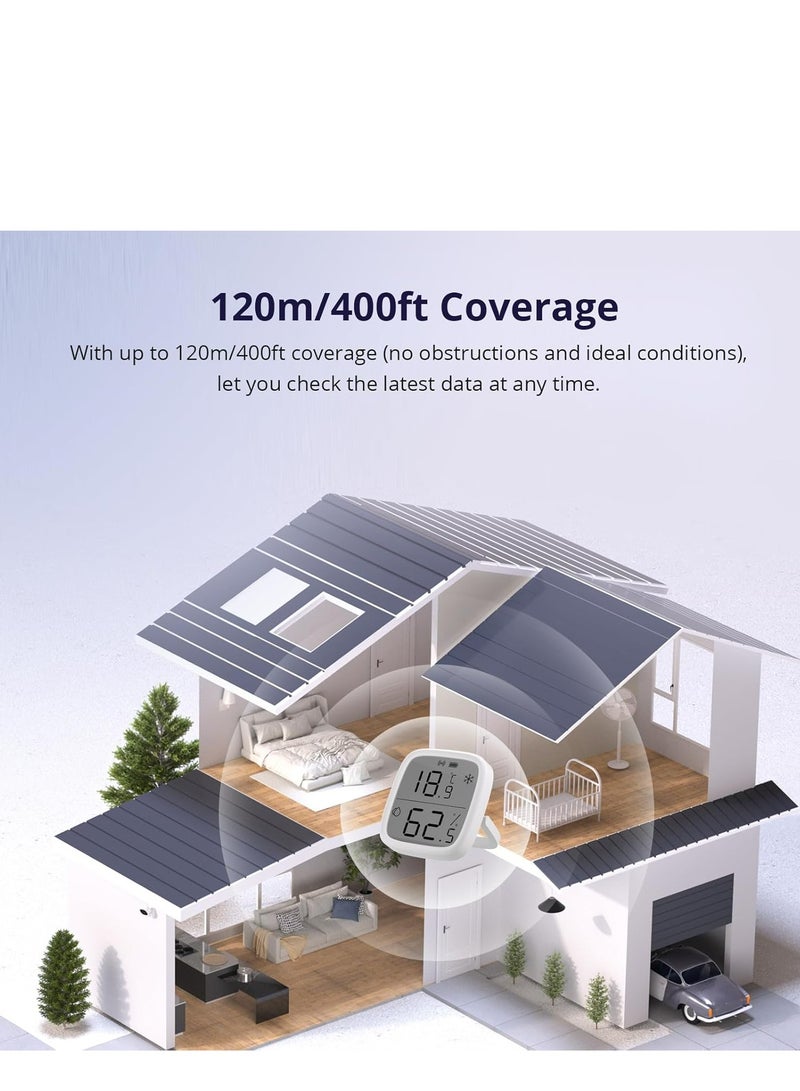 SONOFF SNZB-02D, Zigbee LCD Smart Temperature Humidity Sensor, Low attery Notification, Large Digits Display, High Accuracy, Alert via APP, Works with Alexa & Google Home, ZigBee Hub Required