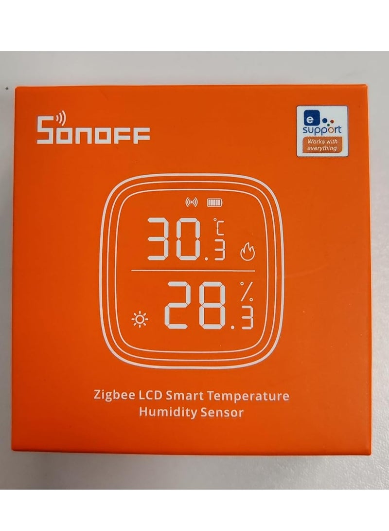 SONOFF SNZB-02D, Zigbee LCD Smart Temperature Humidity Sensor, Low attery Notification, Large Digits Display, High Accuracy, Alert via APP, Works with Alexa & Google Home, ZigBee Hub Required