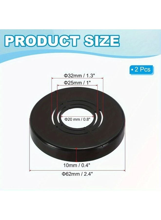 White ABS No Drill Wall Flange Cover For 0.8 1 1.2 Inch Pipe Faucet Radiator - Image 3