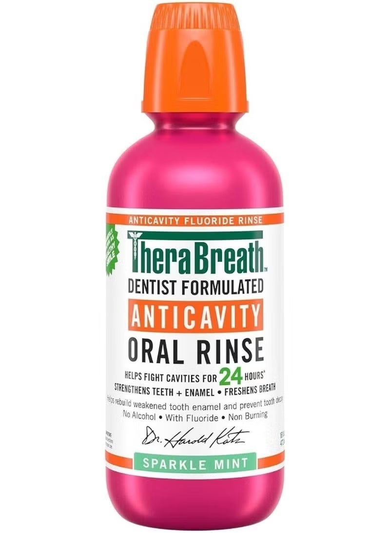 ثيرابريذ غسول فم THERA BREATH 24 ساعة. نعناع متلألئ 473 مل - Image 1