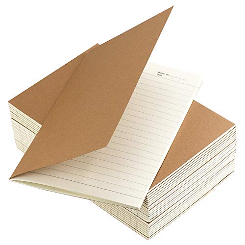 Owevvin 24 Pack Journal Notebook with Lined Paper, Brown Kraft Cover Writing Diary Subject Notebooks for Travelers, School and Office, A5 Size, 8.3x5.5 inch. 60 Lined Pages, 30 Sheets - Image 4