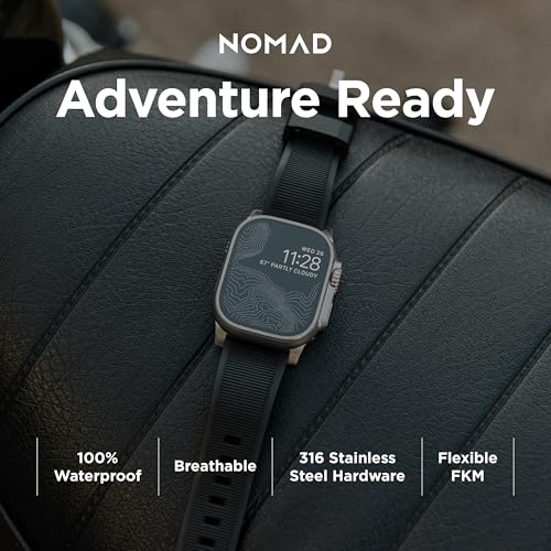 NOMAD سوار نوماد الأسود المتين لساعات آبل - 45/49 مم - Image 3