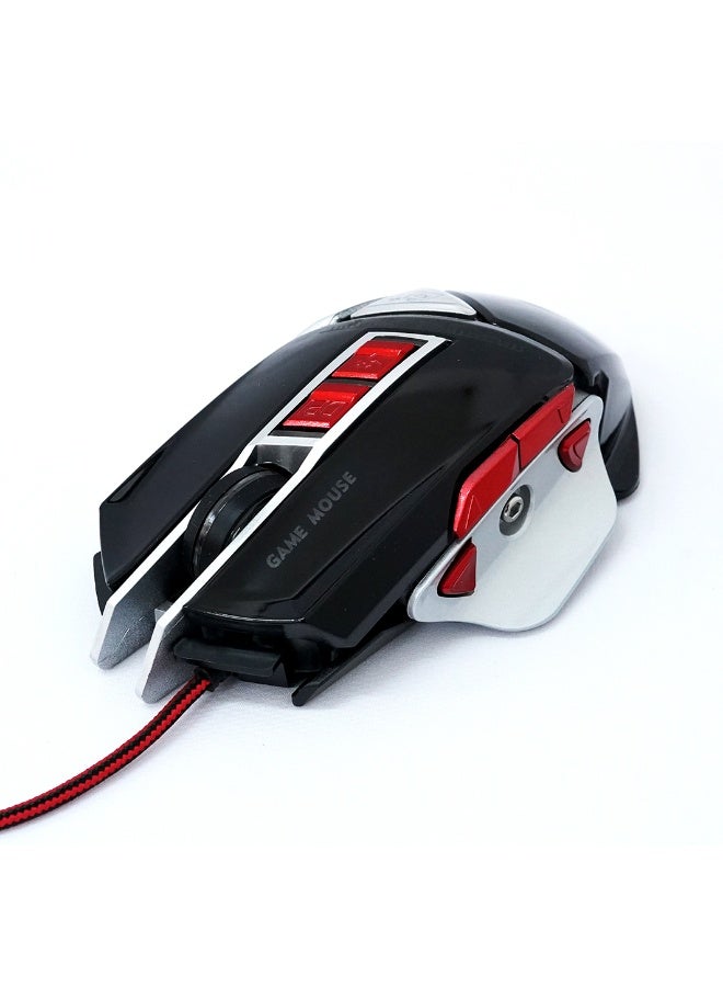 مجموعة ماوس ألعاب USB عالية السرعة، ماوس بصري 9D بدقة 3200 نقطة في البوصة مع لوحة ماوس MicroDigit - Image 2