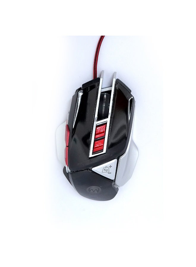 مجموعة ماوس ألعاب USB عالية السرعة، ماوس بصري 9D بدقة 3200 نقطة في البوصة مع لوحة ماوس MicroDigit - Image 3