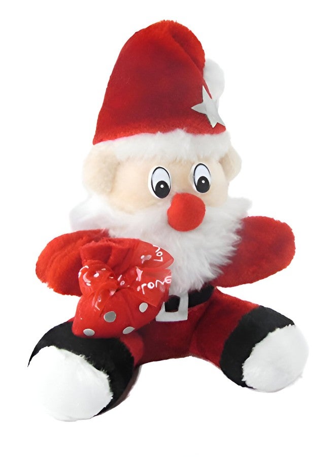Tickles Christmas Santa Claus with Gift Bag Stuffed Soft Plush Toy for Kids Room (Size: 26 cm Color: Red) - Image 5