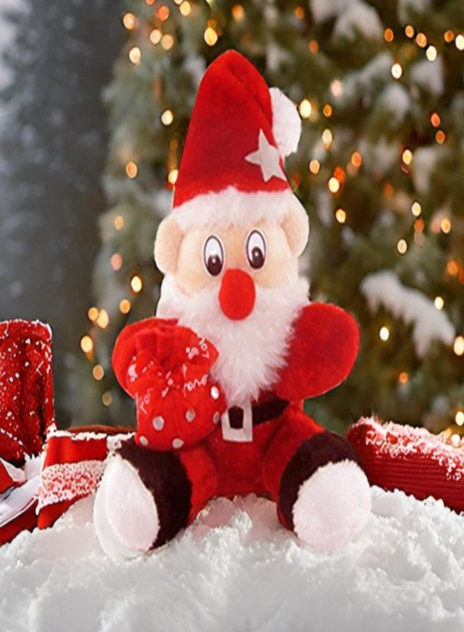 Tickles Christmas Santa Claus with Gift Bag Stuffed Soft Plush Toy for Kids Room (Size: 26 cm Color: Red) - Image 4