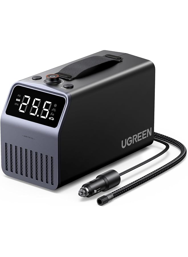 Ugreen Tire Inflator Air Compressor 12V Dc, Digital Car Tire Pump 150 Psi, Preset Tire Pressure & Auto Shutoff, Electric Air Pump For Car Tires, Bicycles, Ball, Etc - Image 1
