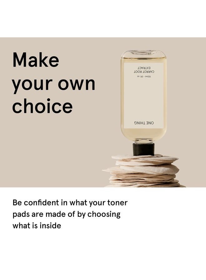 ONE THING Unbleached Cotton Pads | DIY Dry Toner, Large Size Exfoliating Soft Lightweight Face Rounds | Daily Travel Size Refill No Lint Double Sided | Korean Skin Care (120 Refill) - Image 4