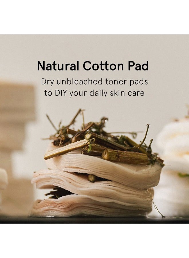ONE THING Unbleached Cotton Pads | DIY Dry Toner, Large Size Exfoliating Soft Lightweight Face Rounds | Daily Travel Size Refill No Lint Double Sided | Korean Skin Care (120 Refill) - Image 2
