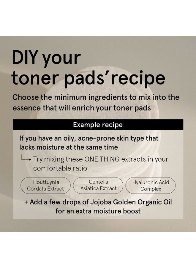 ONE THING Unbleached Cotton Pads | DIY Dry Toner, Large Size Exfoliating Soft Lightweight Face Rounds | Daily Travel Size Refill No Lint Double Sided | Korean Skin Care (120 Refill) - Image 5