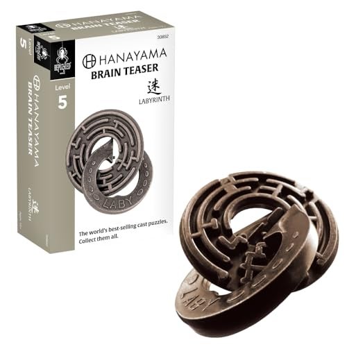 BePuzzled Labyrinth Hanayama Metal Brainteaser Puzzle Mensa Rated Level 5 for Ages 12 and Up - Image 1