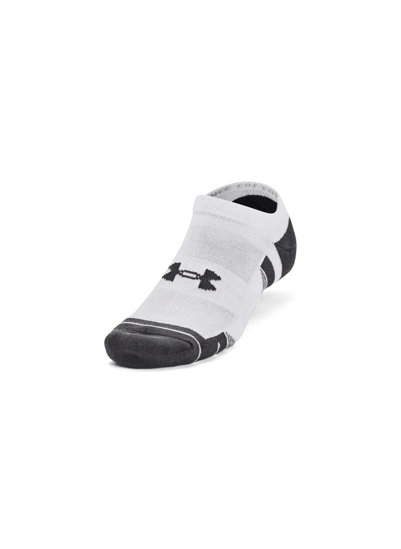 اندر ارمور Unisex Performance Cotton No Show Socks (Pack of 3)