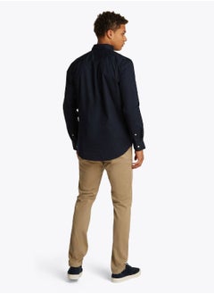 TOMMY HILFIGER Men's Flex Poplin Shirt - Cotton, Blue  - Image 4