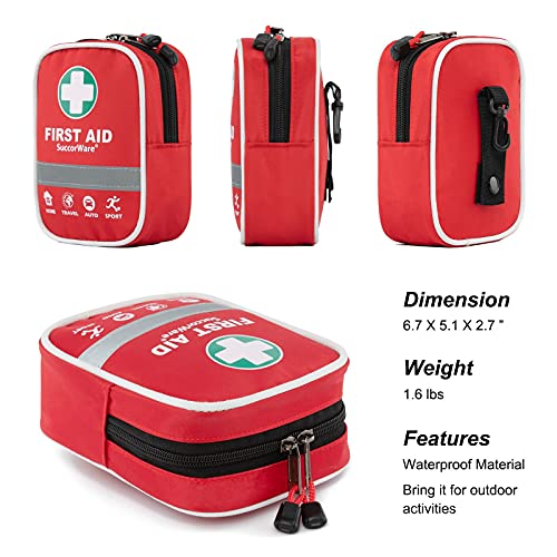 SuccorWare130 Pieces First Aid Kit with Hospital Grade Medical Supplies - Includes Emergency Blanket, Bandage - Great for Home, Outdoors, Office, Car, Travel, Camping, Hiking, Boating - Image 5