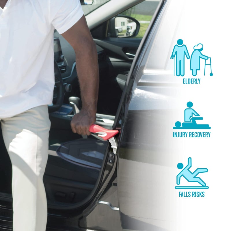 Stander Auto Mobility Combo Pack, Handybar and Swivel Seat Cushion Bundle, Non-Slip Ergonomic Grip for Adults, Seniors, and Elderly, Vehicle Stand Assist Handle and Rotating Cushioned-Seat - Image 4