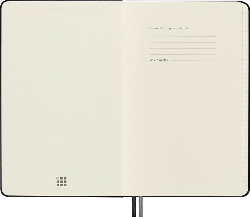 Moleskine Classic Expanded Notebook, Hard Cover, Large (5" x 8.25") Squared/Grid, Black, 400 Pages