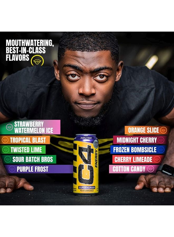 سيلوكور عبوة مشروب الطاقة C4 أوريجينال جاهز لشربه قبل التمارين الرياضية بنكهة شراب بومبسيكل المُجمد من 12 قطعة - Image 5