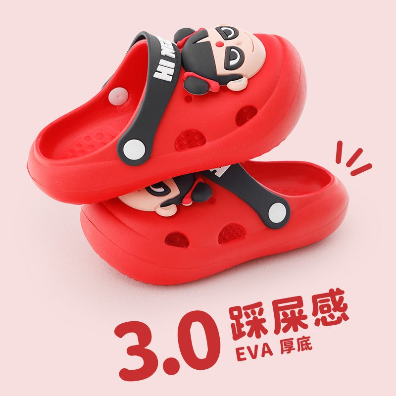 Children'S Hole Shoes Cartoon Nezha Outdoor Soft-Soled Outdoor Non-Slip Boys And Girls Sandals - Image 4