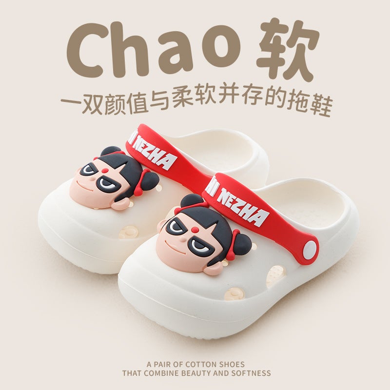 Children'S Hole Shoes Cartoon Nezha Outdoor Soft-Soled Outdoor Non-Slip Boys And Girls Sandals - Image 1