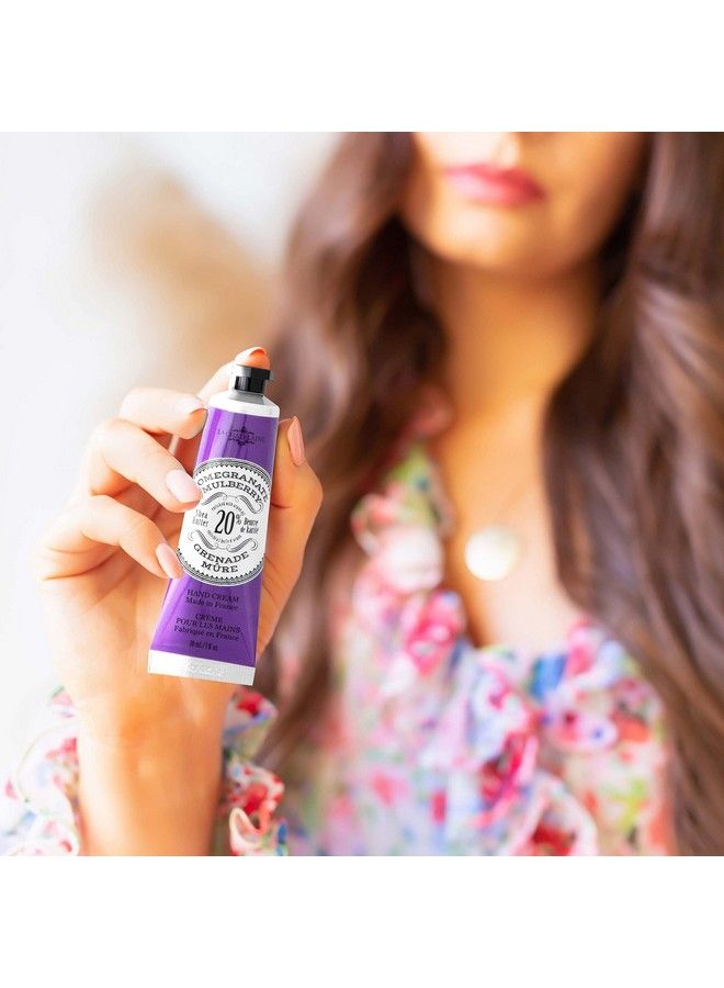 La Chatelaine 20% Shea Butter Hand Cream Travel Size 1 Fl Oz With Organic Argan Oil Moisturizing Nourishing Repairing Nongreasy Formula Made In France Paraben Free (Pomegranate Mulberry) - Image 5