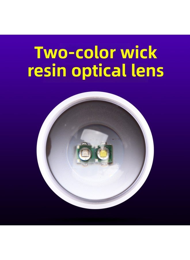 High-power Fishing Lights Blue And White Strong Light Super Bright Night Fishing Lights Available Bracket Fishing Special Purple Light Focusing-Color:Four Light Source Standard 52CM Hose Tripod Bracket: Strong Light Endurance For More Than 8 Hours - Image 3