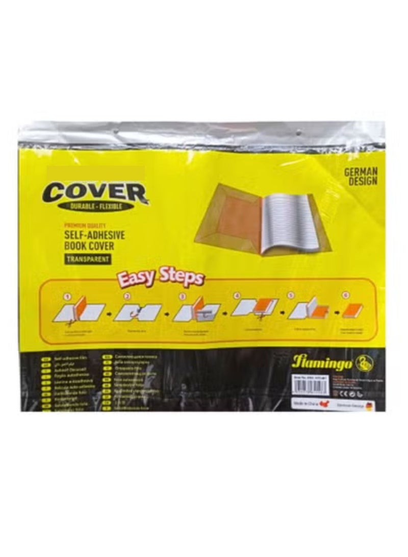 Flamingo Self Adehsive Book Cover Transparent 10 Sheets 500 x 360mm - Image 4