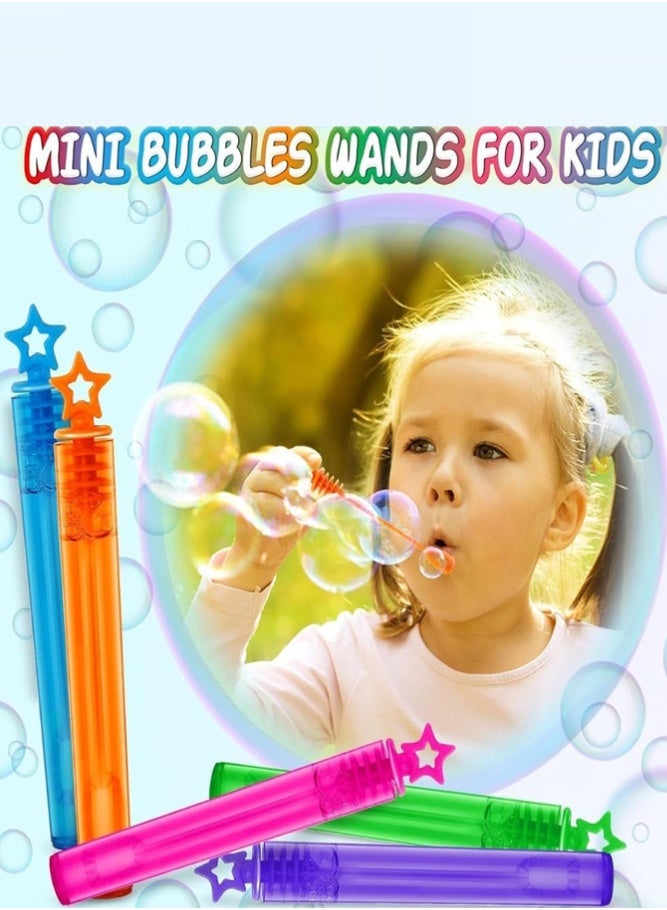 BELLSBERRY 48 PCS Mini Bubble Wands for Kids – Colorful Bubble Toys Birthday Party Favors & Outdoor Fun Toys - Image 5