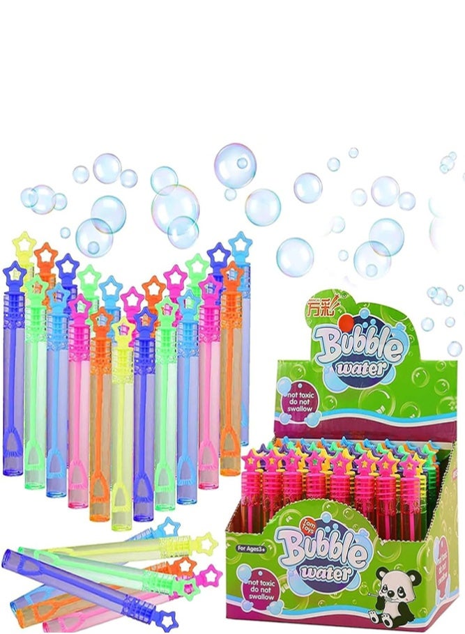 BELLSBERRY 48 PCS Mini Bubble Wands for Kids – Colorful Bubble Toys Birthday Party Favors & Outdoor Fun Toys - Image 1