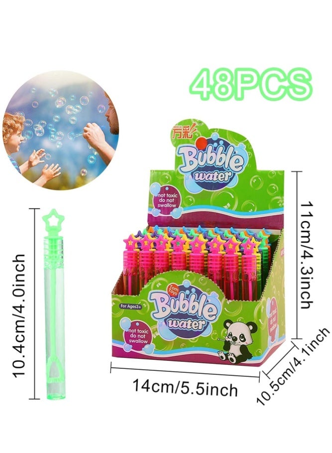 BELLSBERRY 48 PCS Mini Bubble Wands for Kids – Colorful Bubble Toys Birthday Party Favors & Outdoor Fun Toys - Image 2