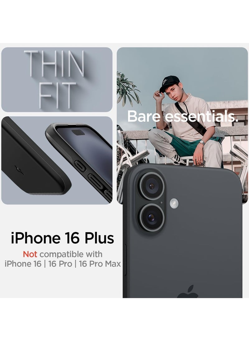 Spigen Thin Fit MagFit for iPhone 16 PLUS MagSafe Case Cover (2024) - Black  - Image 2