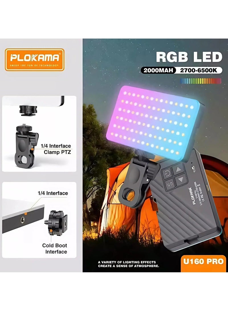 High Quality RGB LED Fill Light Plokama U160 Pro for Creative Photography & Videography - Image 1