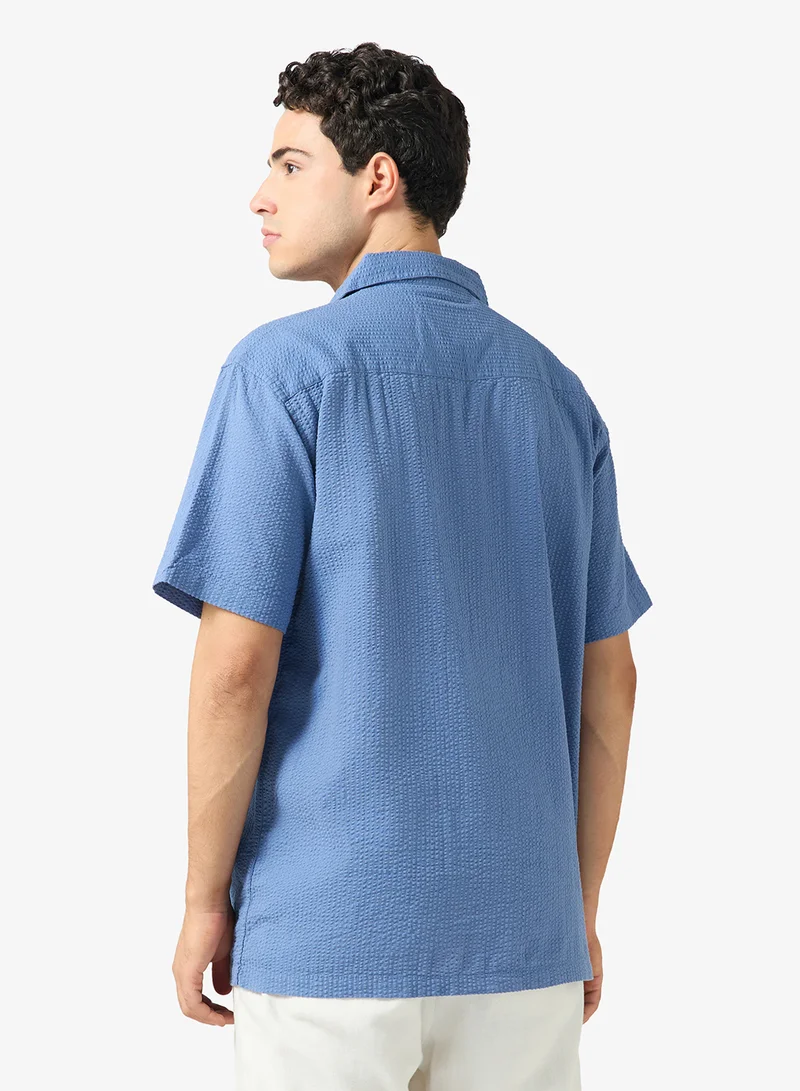 ريبلز مع نمشي Mens Resort Collar Relaxed Fit Shirt