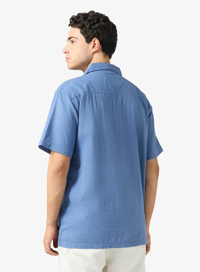 ريبلز مع نمشي Mens Resort Collar Relaxed Fit Shirt