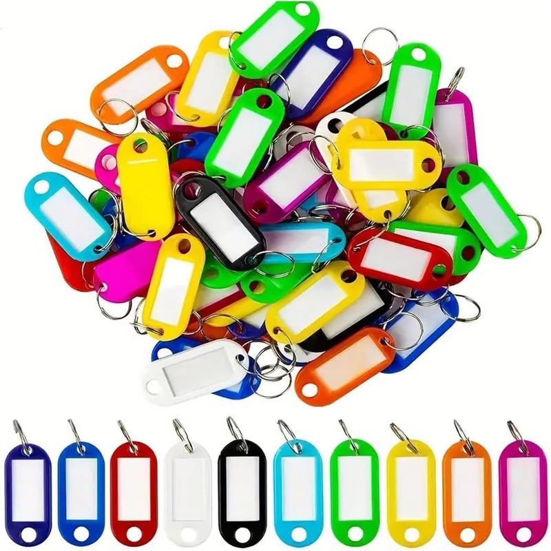 Key Tags: 50 Pcs 10 Color - Key Id Tags for Home Organization, Office Supplies and Travel Accessories - Image 1