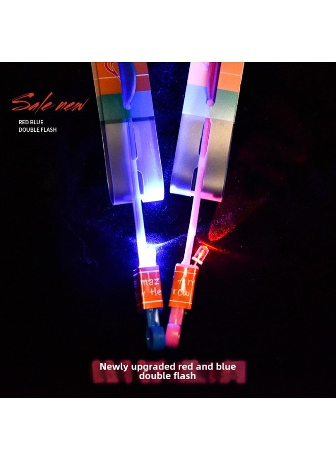 Generic Stall Hot Sale Children's Light-emitting Toys Small Flying Arrow Led Flash Slingshot Catapult Rocket Flying Sky Fairy Bamboo Dragonfly-Color:Round Whistle Flying Arrow  - Image 4