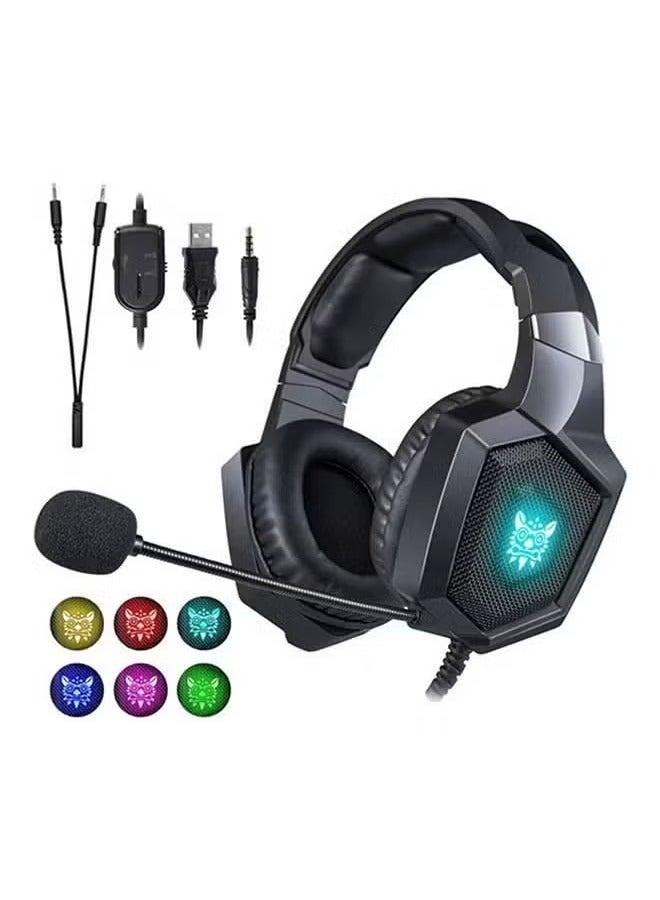 onikuma K8 Stereo Over-Ear Gaming Headphones with Mic for PS4/PS5/Xbox One/X Series/Switch/PC – Wired, Premium Sound Quality, Comfortable Design, Noise-Canceling Mic for Clear Communication, Long-Lasting Durability - Image 1