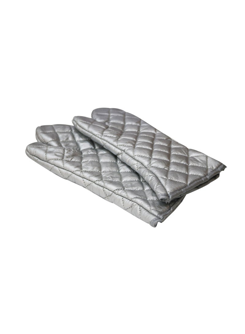 Grace Oven Mitts 1 Pair Of Quilted Cotton Lining - Heat Resistant Kitchen Gloves,Flame Oven Mitt Set Food Safe, Soft Inner Lining - Image 2