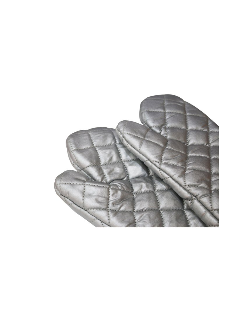 Grace Oven Mitts 1 Pair Of Quilted Cotton Lining - Heat Resistant Kitchen Gloves,Flame Oven Mitt Set Food Safe, Soft Inner Lining - Image 3