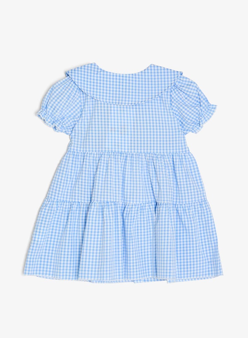 Pinata Blue Collar Ruffle Summer Dress - Image 3